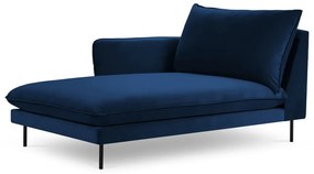 Sedia a sdraio in velluto blu (angolo sinistro) Vienna - Cosmopolitan Design