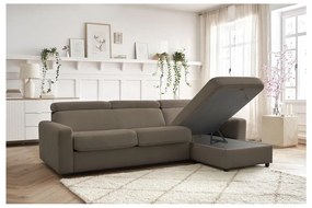 Divano angolare marrone allungabile (con composizione variabile) Monaco – Bobochic Paris