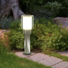 Paletto da Giardino 40cm di Design in acciaio INOX, IK06, IP54, base E27 Base E27