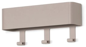 Appendiabiti da parete in metallo grigio-beige con mensola Dax Play - Spinder Design