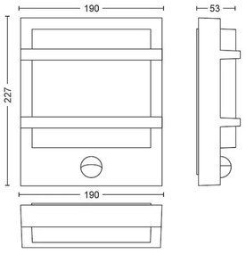 Philips - LED Applique da esterno con sensore PETRONIA LED/3,8W/230V IP44