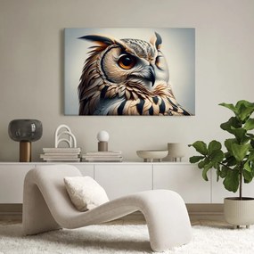 Quadro su tela – Gufo in toni caldi