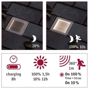 Paulmann 94238 - LED/0,7W IP67 Lampada segnapasso solare RON 3,7V
