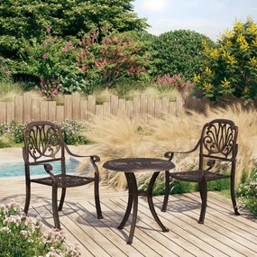 Set Da Bistrot 3 Pz İn Alluminio Pressofuso Bronzo /