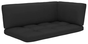 Set divani in pallet con cuscini 6 pz in pino impregnato nero