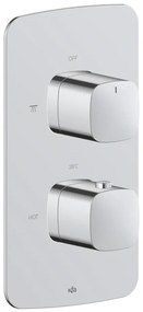 KFA Armatura 5759-001-00 - Miscelatore doccia termostatico per installazione da incasso MALAGA, cromo lucido