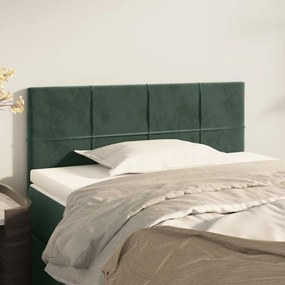 Testiera Verde Scuro 90x5x78/88 Cm İn Velluto /