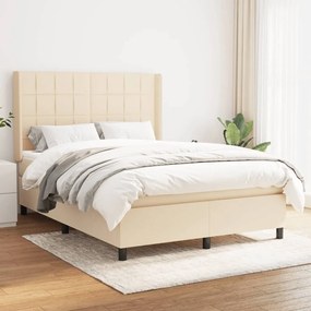 Giroletto A Molle Con Materasso Crema 140x200 Cm İn Tessuto /