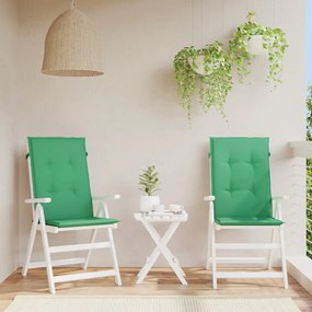 Cuscini Per Sedie 2 Pz Verdi 120x50x3 Cm İn Tessuto /