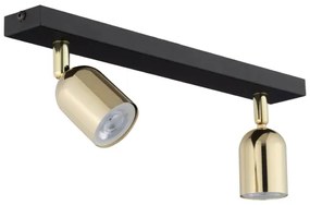 Faretto TOP 2xGU10/10W/230V nero/oro