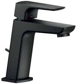 Rubinetto per lavabo a canna bassa getto laminare cristallino Acquaviva nero verniciato a polvere opaco NOBILI H 15.2 cm