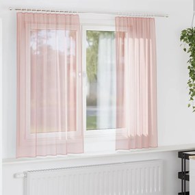 Tende İn Voile Con Passanti 2 Pz Rosa 140x140 Cm /