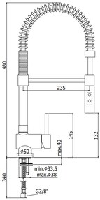 Paffoni Stick Sk179 Professional Miscelatore lavello monoforo con canna orientabile e doccia Minimal 2 getti cromo