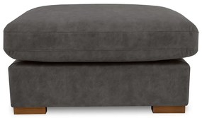 Poggiapiedi in similpelle antracite Hamburg - Scandic