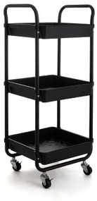 Carrello per Verdure Quid Apolo Nero Metallo 34,5 x 29,5 x 77 cm