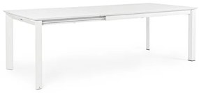 Tavolo Allungabile In Alluminio Bianco Per Esterni 100x160-240 Konnor Bizzotto