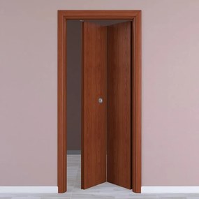 Porta interna pieghevole a libro simmetrica Rose in MDF colore ciliegio, L 80 x H 210 cm, apertura a destra