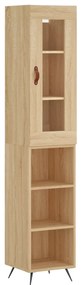 Credenza rovere sonoma 34,5x34x180 cm in legno multistrato