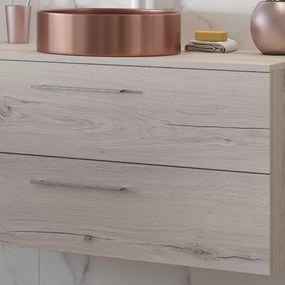 Mobile bagno sospeso da 100 cm due cassetti soft close EL-100P - KAMALU