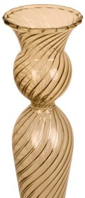 Portacandele in vetro marrone chiaro, altezza 26,5 cm Swirl - PT LIVING