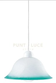 Lampadario a sospensione 700 in vetro campana verde 1 luce attacco ...