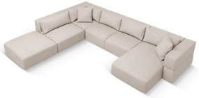 Divano angolare a U beige, angolo sinistro Esther - Milo Casa