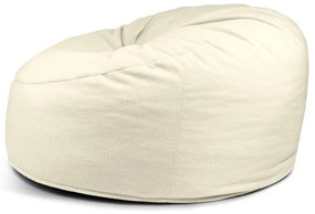 Puof a sacco color crema con rivestimento in bouclé Om 135 – SLOWDOWN