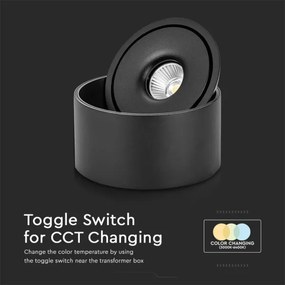 Faretto LED LED/28W/230V 3000/4000/6400K nero