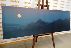Quadro su tela – Luna piena sopra le montagne