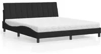 Letto con Materasso Nero 180x200 cm in Velluto 3208612