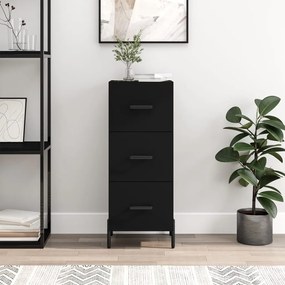 Credenza nero 34,5x34x90 cm in legno multistrato