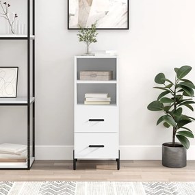 Credenza Bianca 34,5x34x90 Cm İn Legno Multistrato /