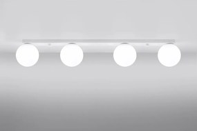 Plafoniera bianca con paralume in vetro ø 12 cm Umerta – Sollux