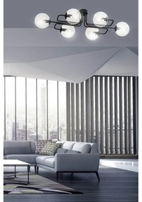 Lampadario da soffitto BRENDI 6 in acciaio e vetro 6xE14 Colore del corpo Trasparente