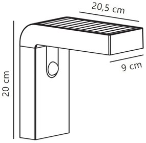 Nordlux - Applique solare LED ALYA 5W 3,7V IP44 con sensore