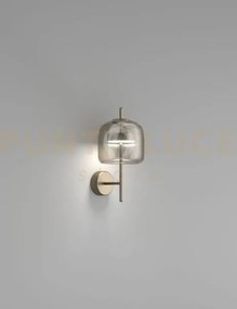 Jube applique a parete s fume' trasparente acciaio satinato l2214  ...