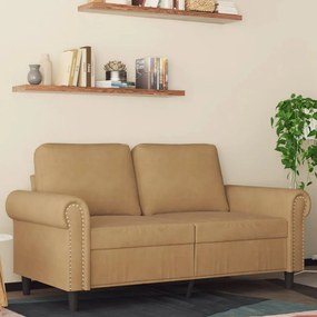 Divano A 2 Posti Marrone 120 Cm İn Velluto /