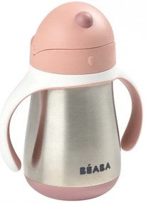 Beaba - Tazza termica con cannuccia 250 ml rosa