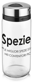 Barattolo spezie in vetro 245 ml con scritta