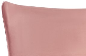Letto velluto rosa e oro 180 x 200 cm CHALEIX Beliani