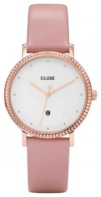 Orologio da donna con cinturino in pelle rosa Le Couronnement - Cluse