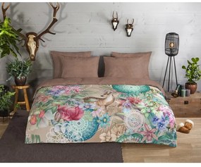 Biancheria da letto in flanella marrone per letto singolo 140x200 cm - HIP