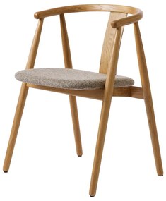 Sedia da pranzo in colore beige-naturale Relate - Unique Furniture