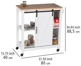 Tavolo da portata su ruote 40x80 cm Country House - Wenko