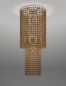 Giogali lampadadario a soffitto ca2 cristallo oro e cromo lucido 10...