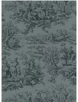 Little Greene Carta da parati Lovers Toile - Hicks Blue