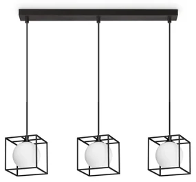 Lampadario A Sospensione Contemporaneo Lingotto Metallo Nero G9 4W 3000K Ip20