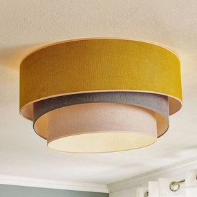 Duolla Plafoniera Pastell Trio Ø 60 cm senape/grigio/grigio chiaro