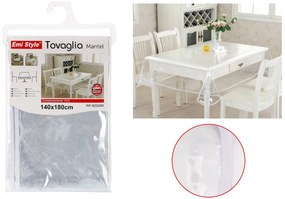 Tovaglia PVC Impermeabile Trasparente Rettangolare 140x180cm