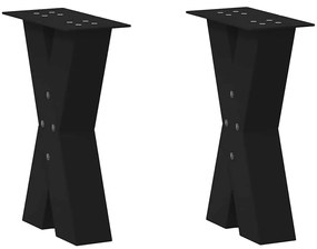 Gambe Tavolino Caffè A X 2 Pz Nero 38x(42-43)cm Acciaio /